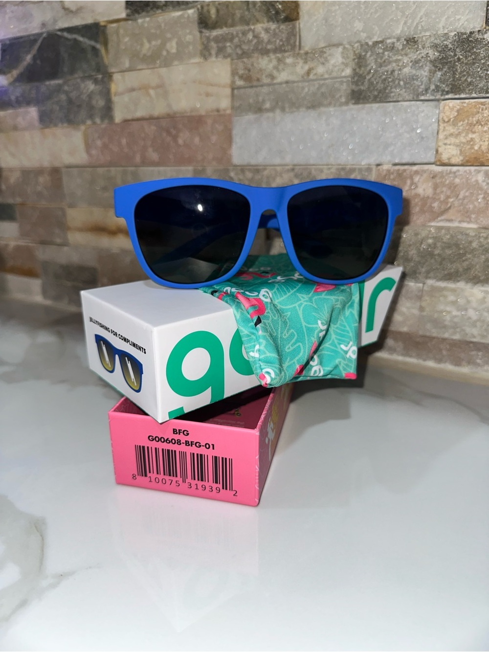 BFG Blue Men's Sunglasses with Dark Lenses